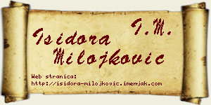 Isidora Milojković vizit kartica